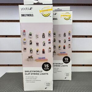 Yoobi | SmileyWorld String Lights with Clips Set of 2 Boxes